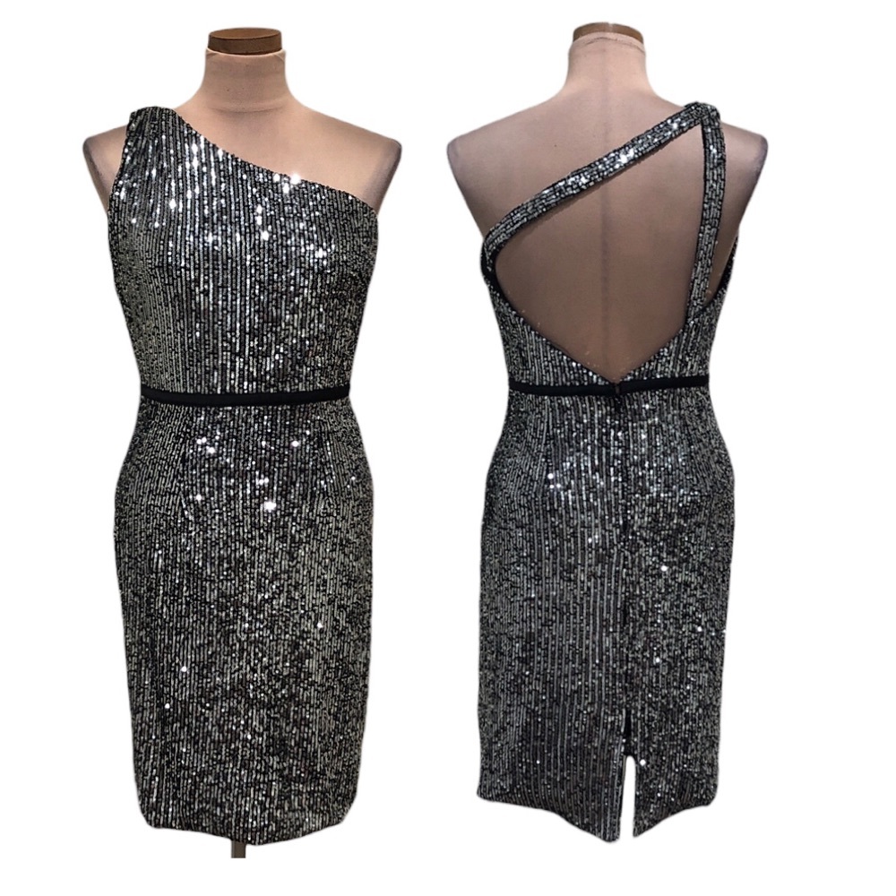 IEENA For Mac Duggal Dress Size 8 Silver